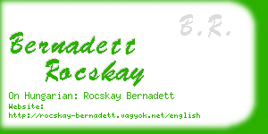 bernadett rocskay business card